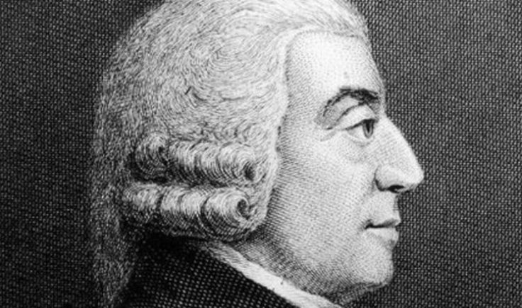 a utopia do liberalismo, na foto está adam smith