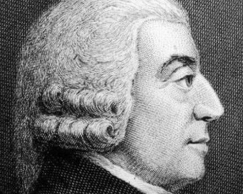 a utopia do liberalismo, na foto está adam smith